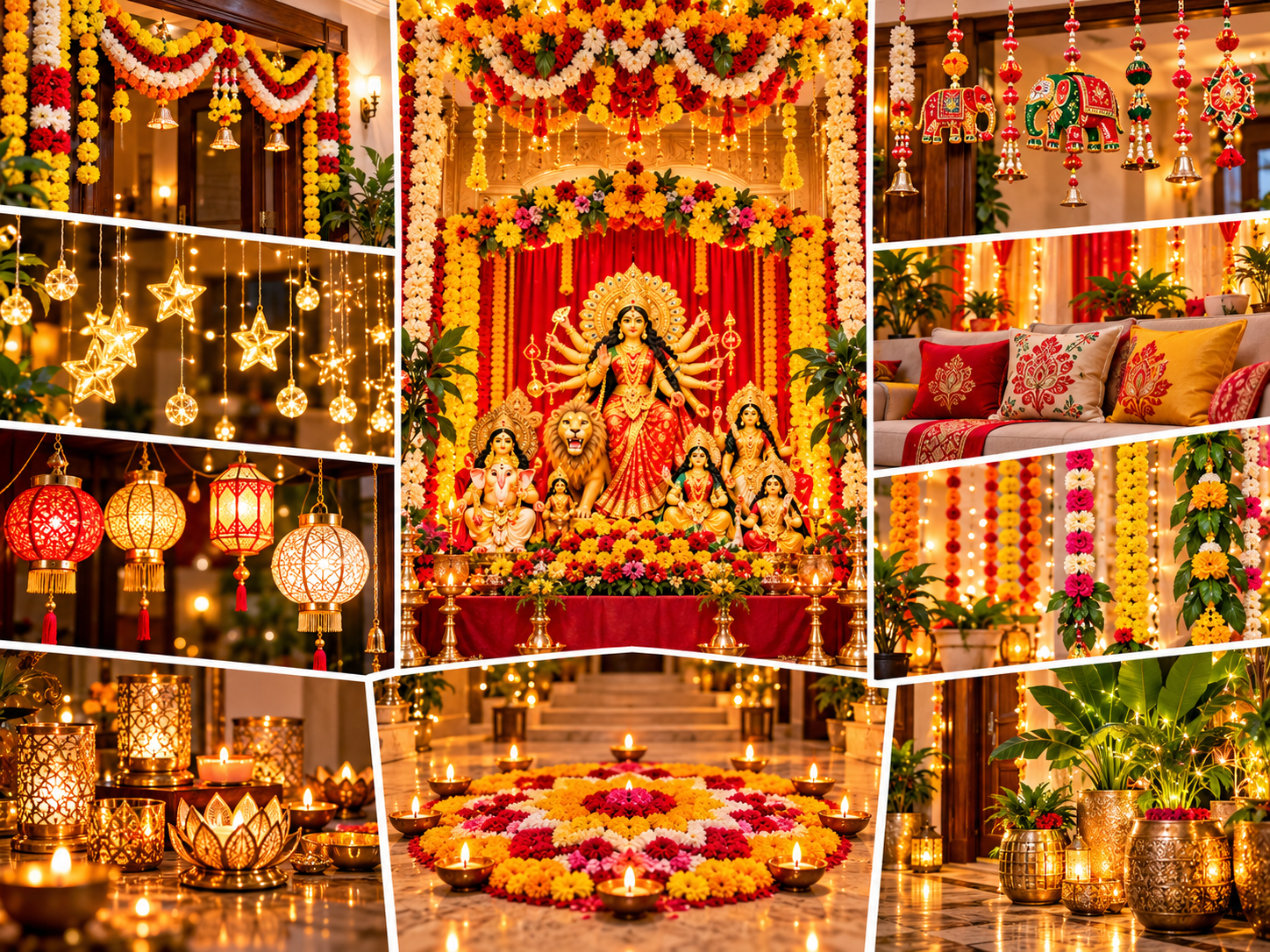 Best Durga Puja Home Decoration Items 2026 – Lights, Torans & Decorative Accessories